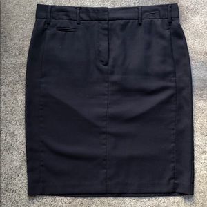 Dark Navy Trouser Pocket Pencil Skirt by Mango - 8